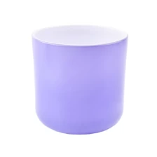 China Sunny purple round bottom glass candle holders manufacturer