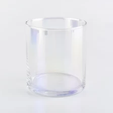 China 15oz iridescent glass candle containers for hotel decor manufacturer