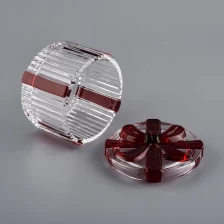 China Wholesales luxury glass candle holders with lid 8oz 10oz 16oz manufacturer