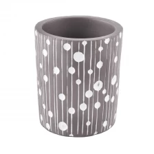 China Sunny custom grey cylinder concrete candle jar for candle making home decoration manufacturer