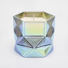 China 10oz Sunny Luxury Hexagon empty glass candle jar home decoration manufacturer