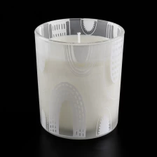 China Sunny design luxury white and black matte glass candle jar holders manufacturer