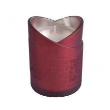 China Wholesales heart luxury glass candle jar hand made manufacturer