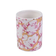 China Wholesales custom decorative pink empty ceramic candle jars 10oz manufacturer