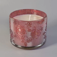 China 10oz Wholesales Christmas crystal romantic crystal glass candle jar manufacturer