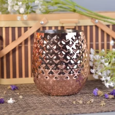 China Golden custom geo metal aluminum candle jars manufacturer