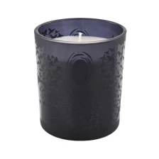 China Matte black candle jar candle containers with printing manufacturer