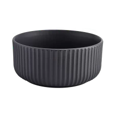 China Large black ceramic candle containers for wholesale manufacturer