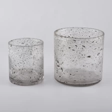 China home decor luxury sparkle large glass candle jar manufacturer
