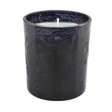 China luxury black candle jar candle container manufacturer