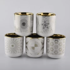 China luxury electroplate porcelain candle jar manufacturer