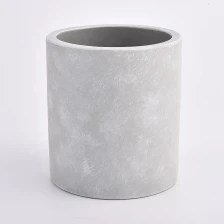 China Grey concrete candle jars with different colors manufacturer