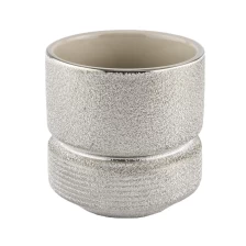 China Manufacturer new design silver ceramic empty candle jars 10oz 8oz manufacturer