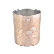 China luxury electroplated glass candle jar manufacturer