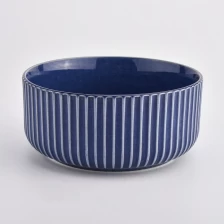 China Large glazing color ceramic candle containers for wholesale manufacturer