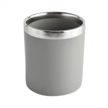 China Blown color ceramic candle holder with gold rim manufacturer