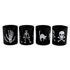 China hot sales black 7oz candle container glass manufacturer