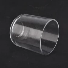 China luxury round bottom clear glass candle jars manufacturer