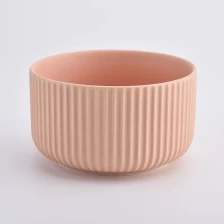 China Large strips ceramic candle containers for candle wax manufacturer