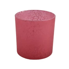 China home decor 14oz pink color glass candle holders manufacturer