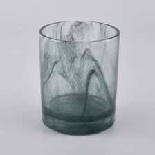 China Hand made coloring glass candle jars for home decoration manufacturer