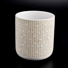 China strip 14oz ceramic candle jars with sanding surface manufacturer