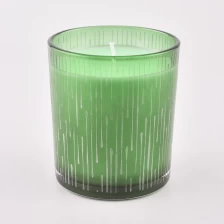 China Wholesale sanding pattern glass candle jars manufacturer