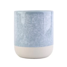 China Sunny custom blue empty ceramic candle holders suppliers manufacturer