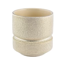 China Wholesasles luxury new gold ceramic empty candle jars 10oz 8oz 12 oz manufacturer
