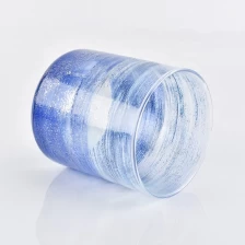 China Hand painting custom candle jar votive glass candle holders home decor wholesales manufacturer