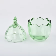 China 4oz luxury glass candle jar with lid manufacturer