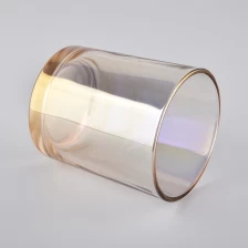China Shiny spraying color glass candle jar from Sunny Glassware manufacturer