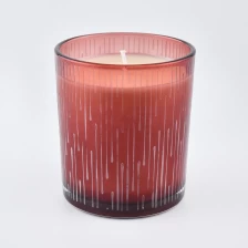 China sanding glass candle jars with spraying color manufacturer