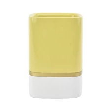 China luxury yellow cement candle holder manufacturer
