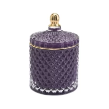 China Cylinder scented glass candle holders with lid wholesales manufacturer