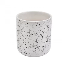 China luxury spots ceramic candle jar manufacturer