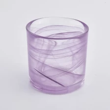 China coloring material glass candle holders with candle wax manufacturer
