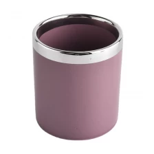 China purple color ceramic candle holder with lid manufacturer