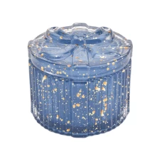 China Supplier luxury empty decorative glass candle jar with lid heart shape manufacturer