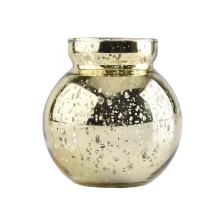 China hot sales mercury gold glass candle jar manufacturer