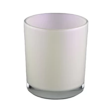 China white iridescent candle holder with spraying color inside manufacturer