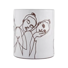 China home decor matte white ceramic candle jars manufacturer