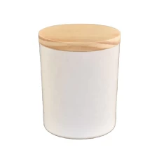 China luxury matte white glass candle jar manufacturer