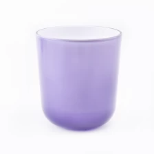 China luxury violet round bottom glass candle jars manufacturer