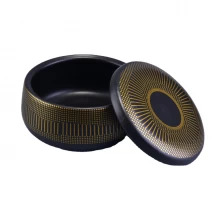 China In bulk black luxury candle containers with lid manufacturer