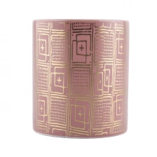 China luxury round pottery candle jars manufacturer