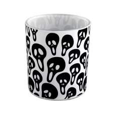 China home decor decorative white glass candle holder manufacturer