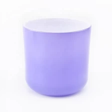 China luxury 13oz purple round bottom ceramic candle jars manufacturer