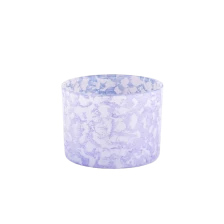 中国 豪华深紫色岩石效果玻璃蜡烛罐制造商 制造商