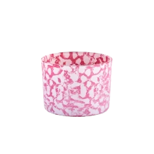 中国 全新设计的深红色岩石效果彩色玻璃蜡烛罐 制造商